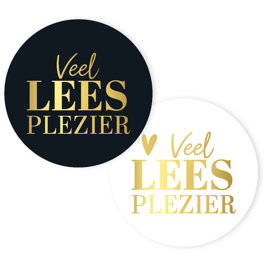 Cadeaustickers | Veel leesplezier 10 stuks goudfolie