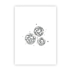 Dubbele wenskaart | Blanco discobal