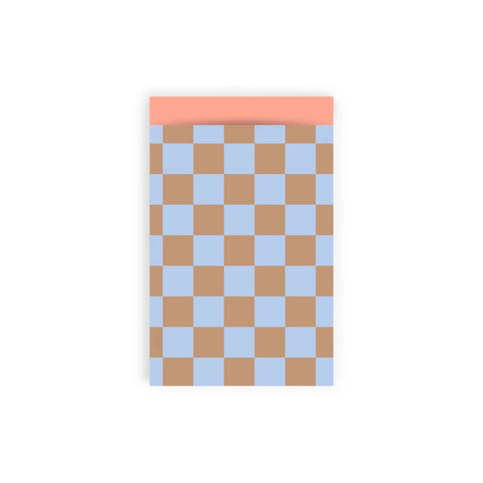 Cadeauzakjes | Geblokt blauw 5 stuks