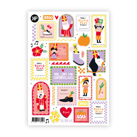 Stickervel | Sinterklaas goudfolie