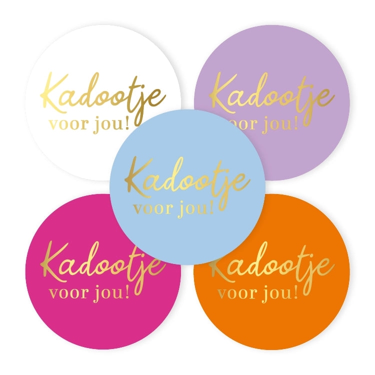 Cadeaustickers | Kadootje voor jou 10 stuks goudfolie