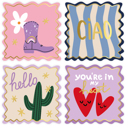 Cadeaustickers | Ciao 10 stuks goudfolie