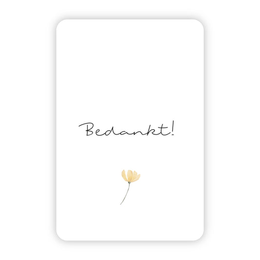 Wenskaart | Bedankt!
