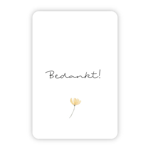 Wenskaart | Bedankt!