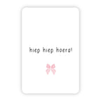 Wenskaart | Hiep hiep hoera