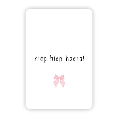 Wenskaart | Hiep hiep hoera