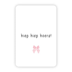 Wenskaart | Hiep hiep hoera