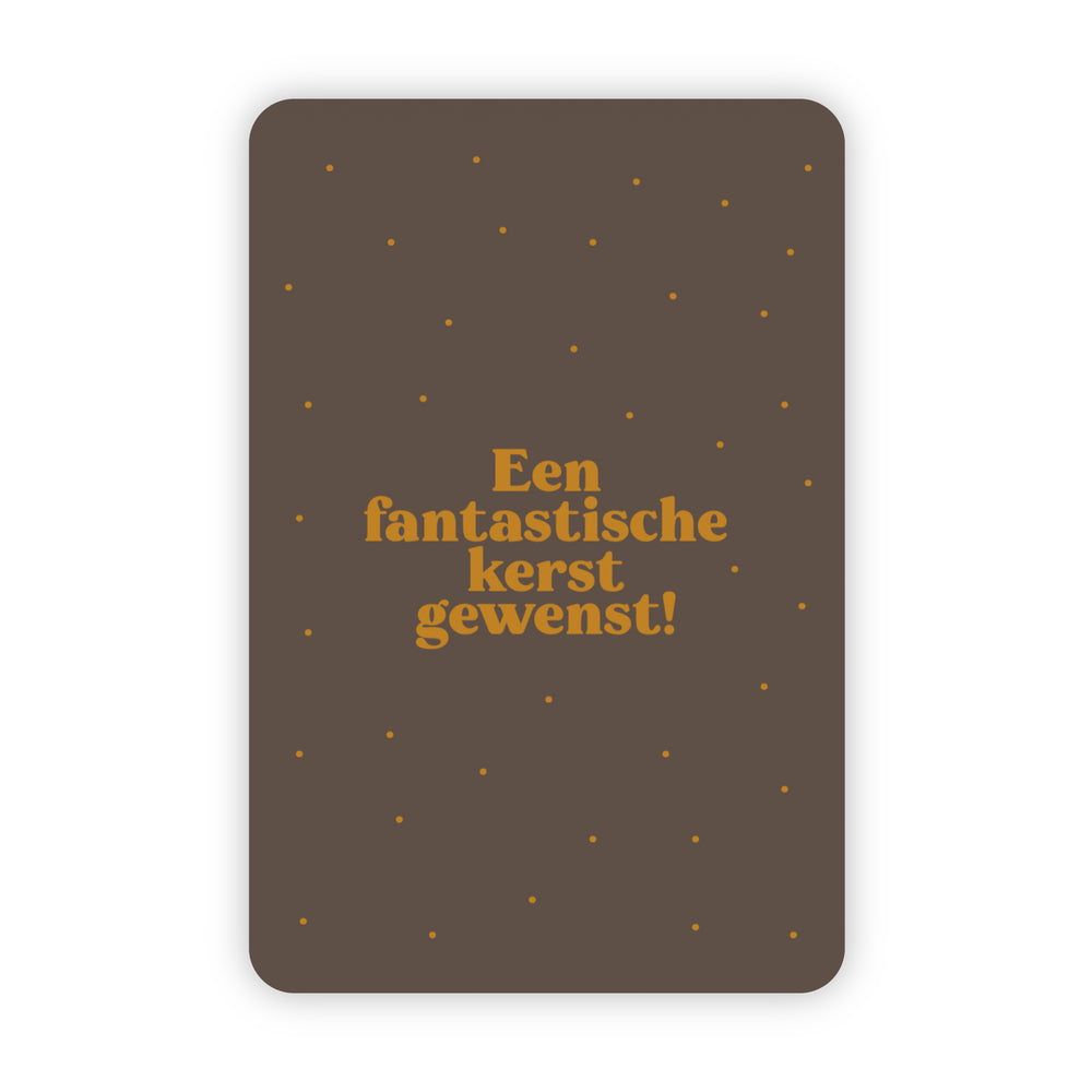 Kerstkaart goudfolie | Een fantastische kerst gewenst!