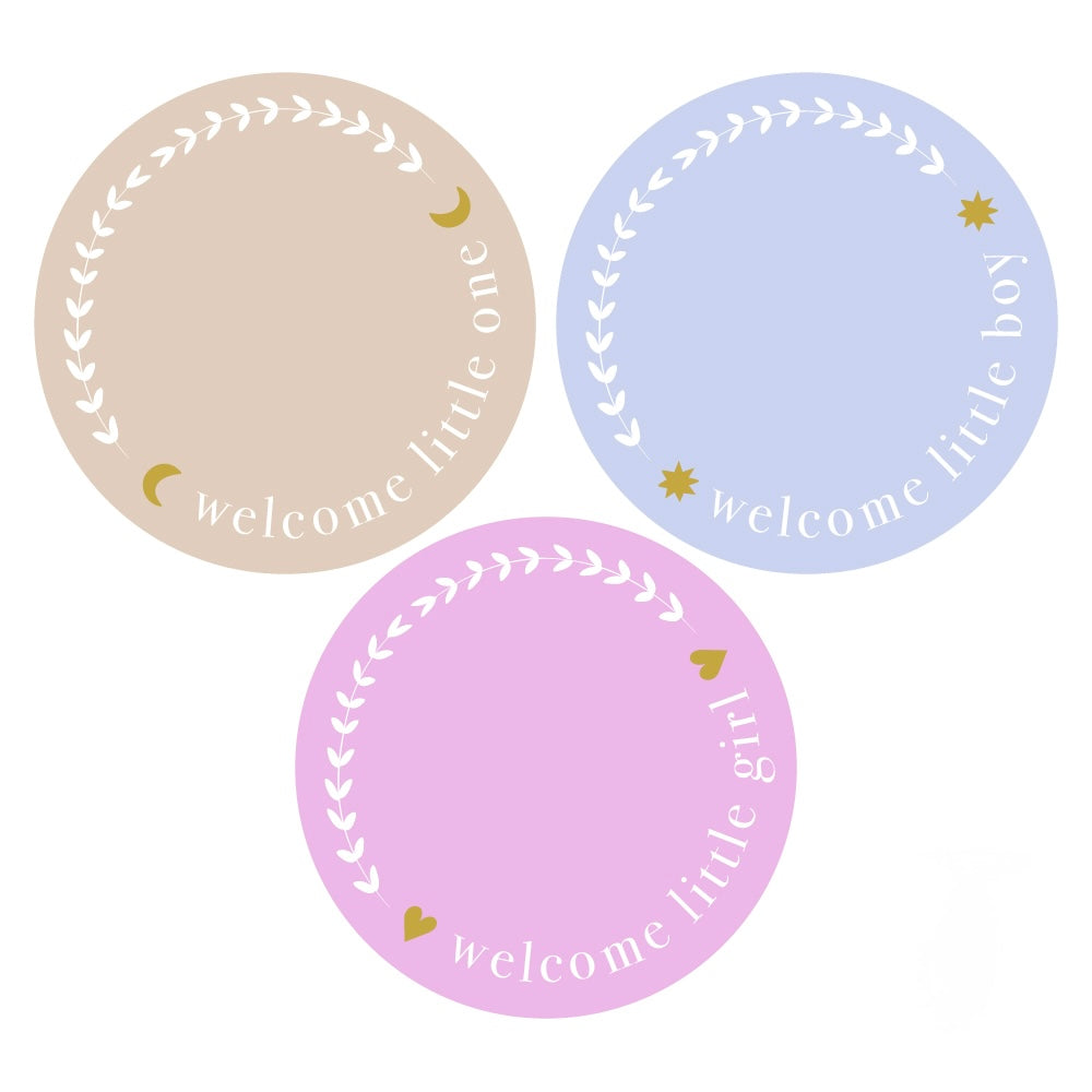 Cadeaustickers | Welcome little one 10 stuks