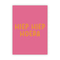 Dubbele wenskaart | Hiep hiep hoera