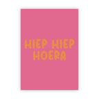 Dubbele wenskaart | Hiep hiep hoera