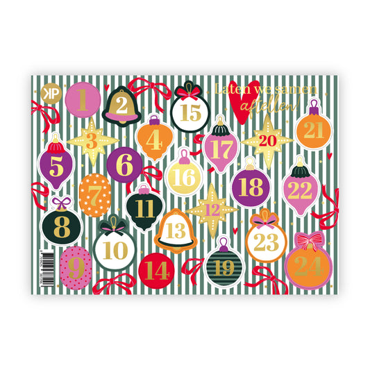 Stickervel | Advent goudfolie