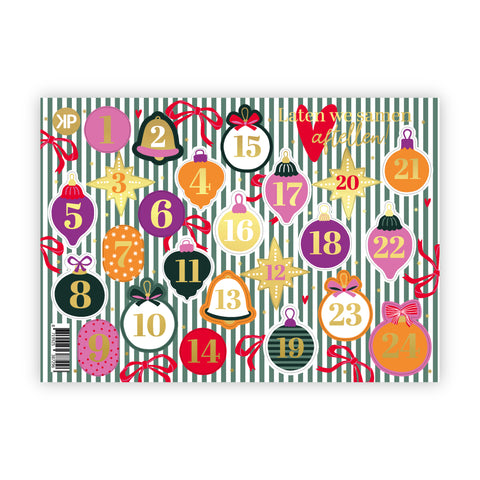 Stickervel | Advent goudfolie