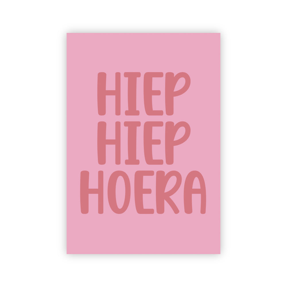 Wenskaart | Hiep hiep hoera