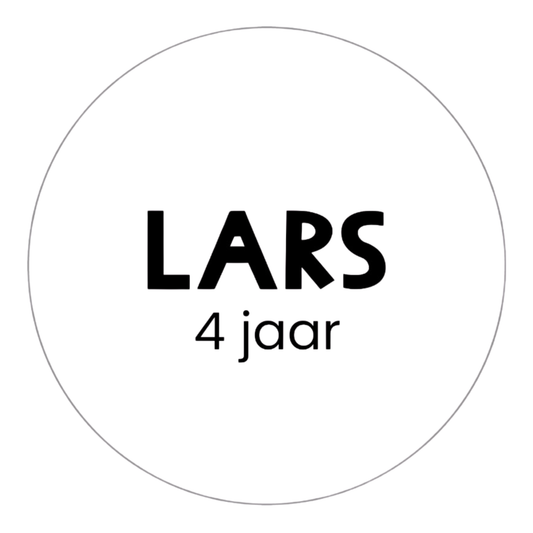 Gepersonaliseerde stickers | Naam + leeftijd + jaar 10 stuks