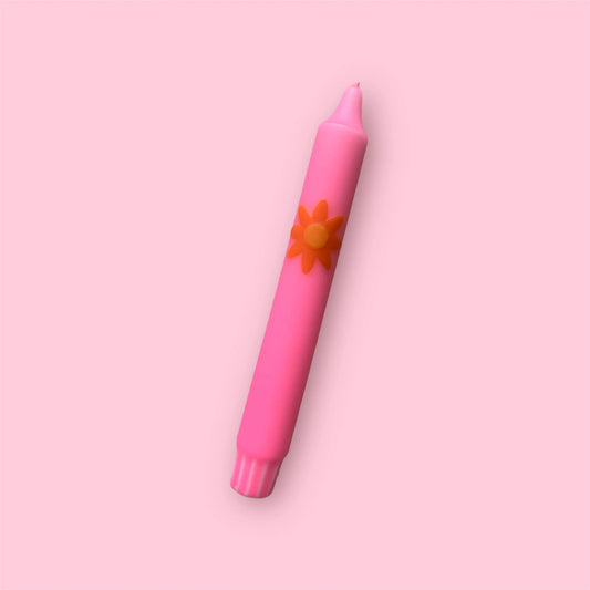 Kaarsen | Roze bloem