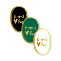 Cadeaustickers | Kerstkus 10 stuks goudfolie