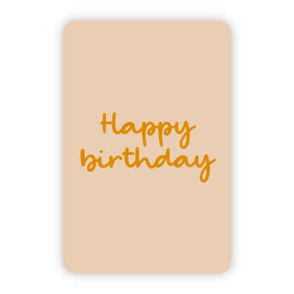 Minikaart | Happy birthday goudfolie