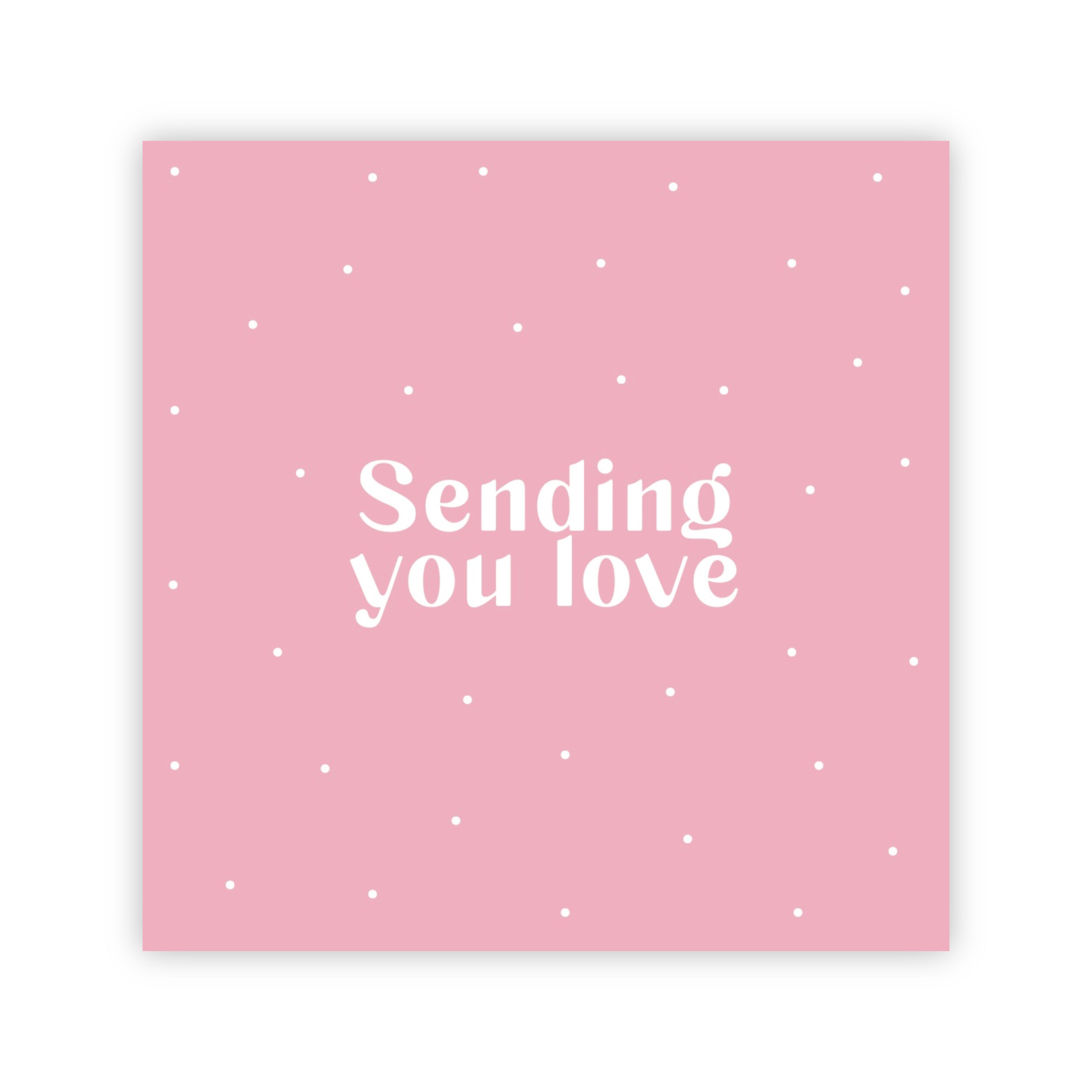 Dubbele wenskaart | Sending you love