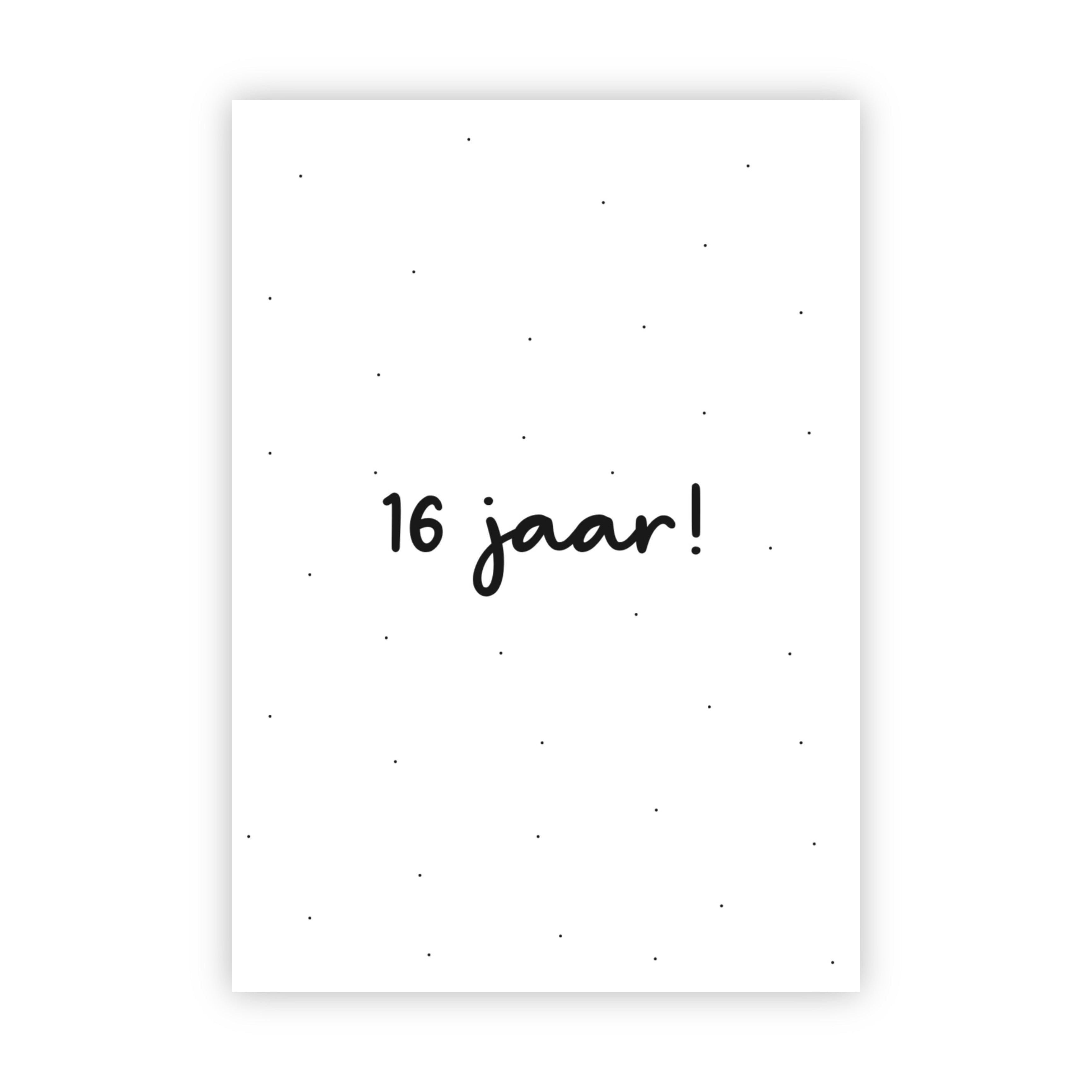 Wenskaart | 16 jaar