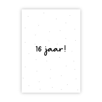 Wenskaart | 16 jaar