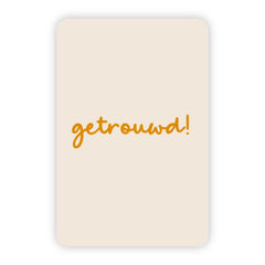 Minikaart | Getrouwd goudfolie