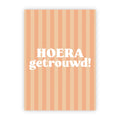 Dubbele wenskaart | Hoera getrouwd