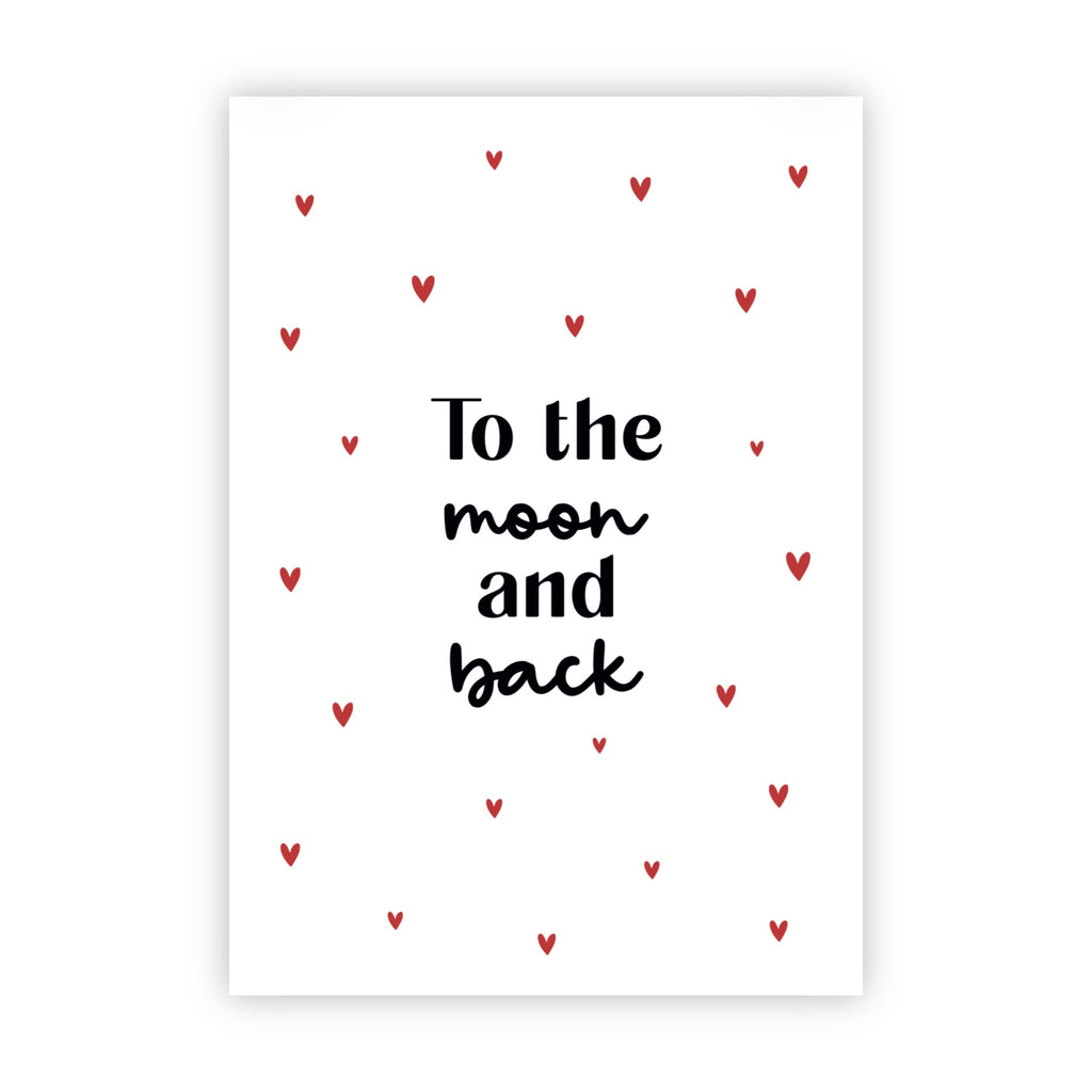 Dubbele wenskaart | To the moon and back