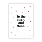 Dubbele wenskaart | To the moon and back