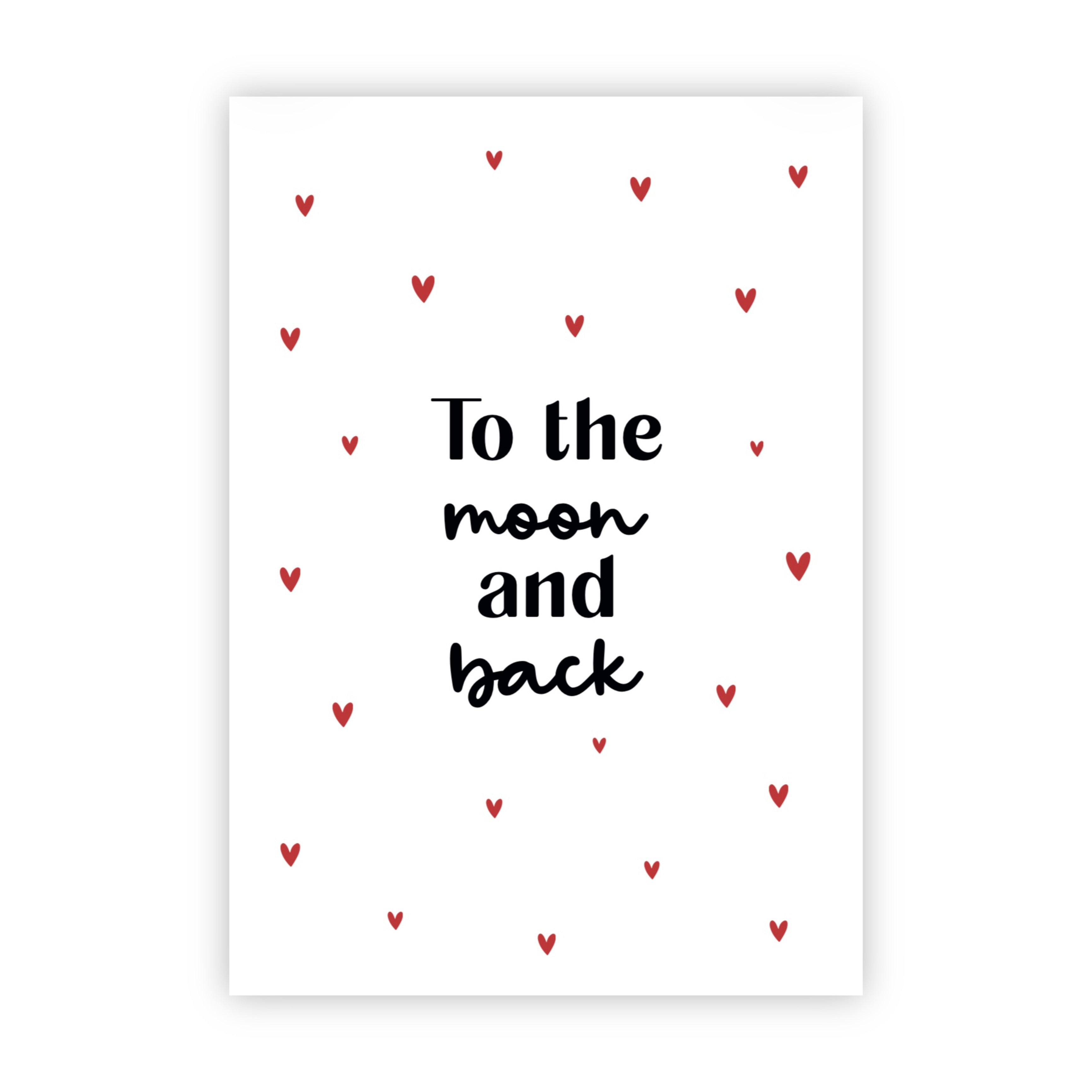 Dubbele wenskaart | To the moon and back