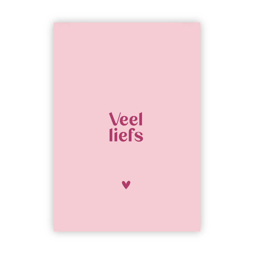 Dubbele wenskaart | Veel liefs