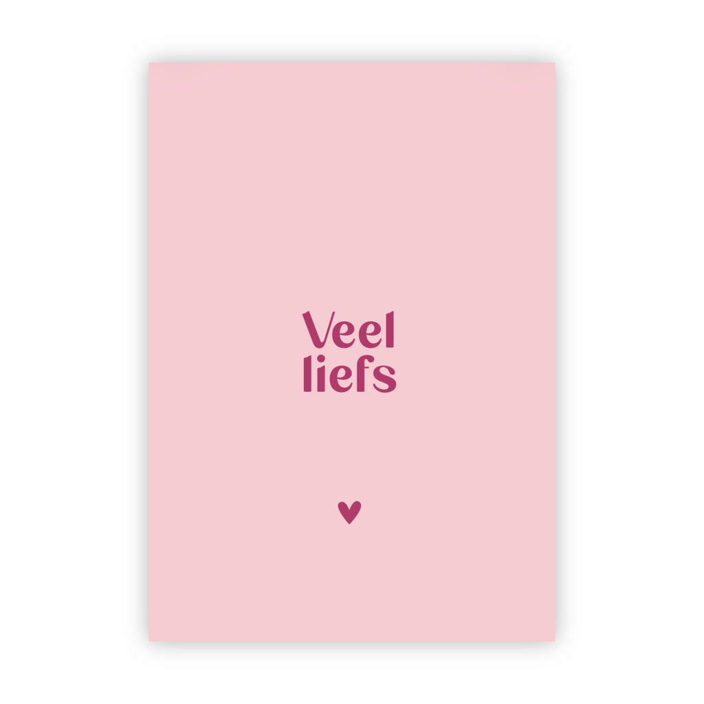 Dubbele wenskaart | Veel liefs