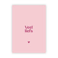 Dubbele wenskaart | Veel liefs