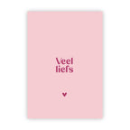 Dubbele wenskaart | Veel liefs