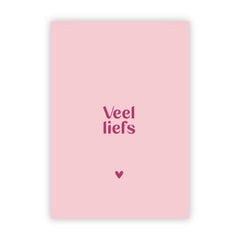 Dubbele wenskaart | Veel liefs