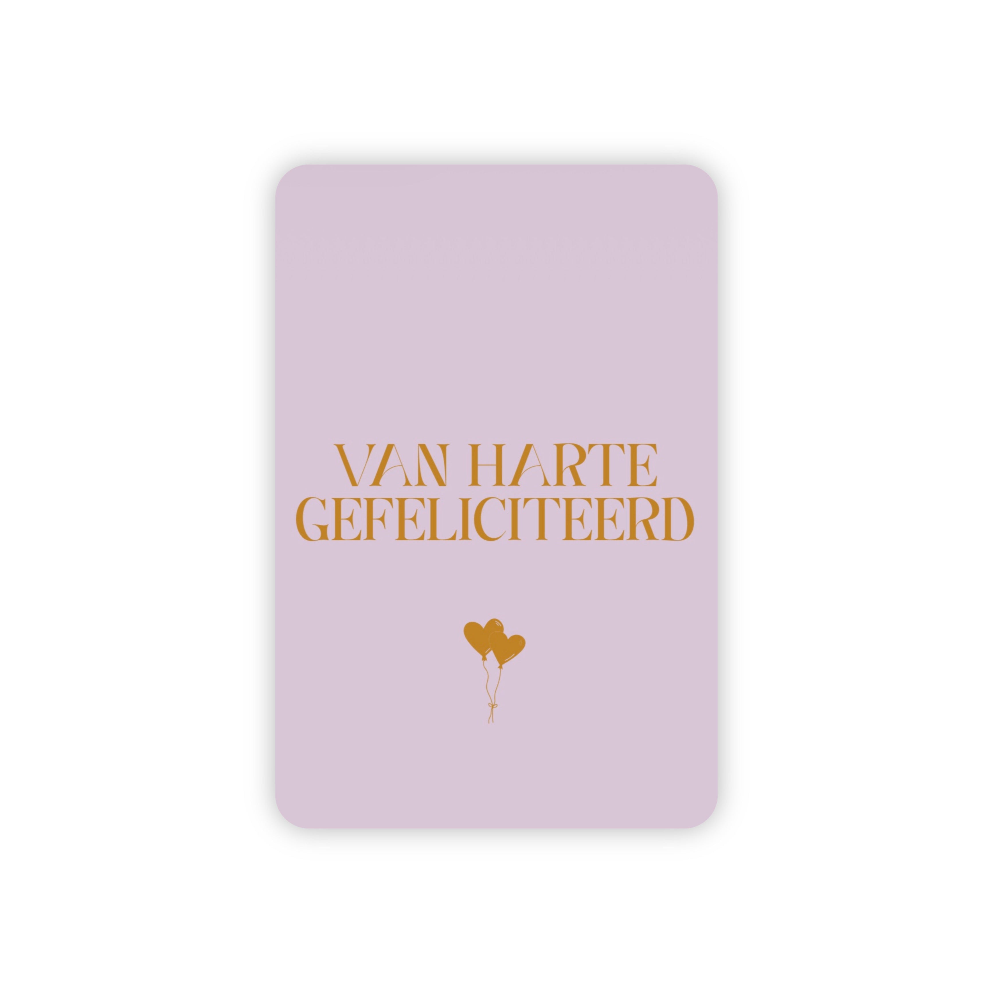 Minikaart | Van harte gefeliciteerd goudfolie