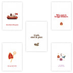 Minikaarten sinterklaas | Set van 5