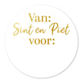 Cadeaustickers | Van Sint en Piet 10 stuks goudfolie