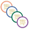Cadeaustickers | Hoera jij bent jarig 10 stuks goudfolie