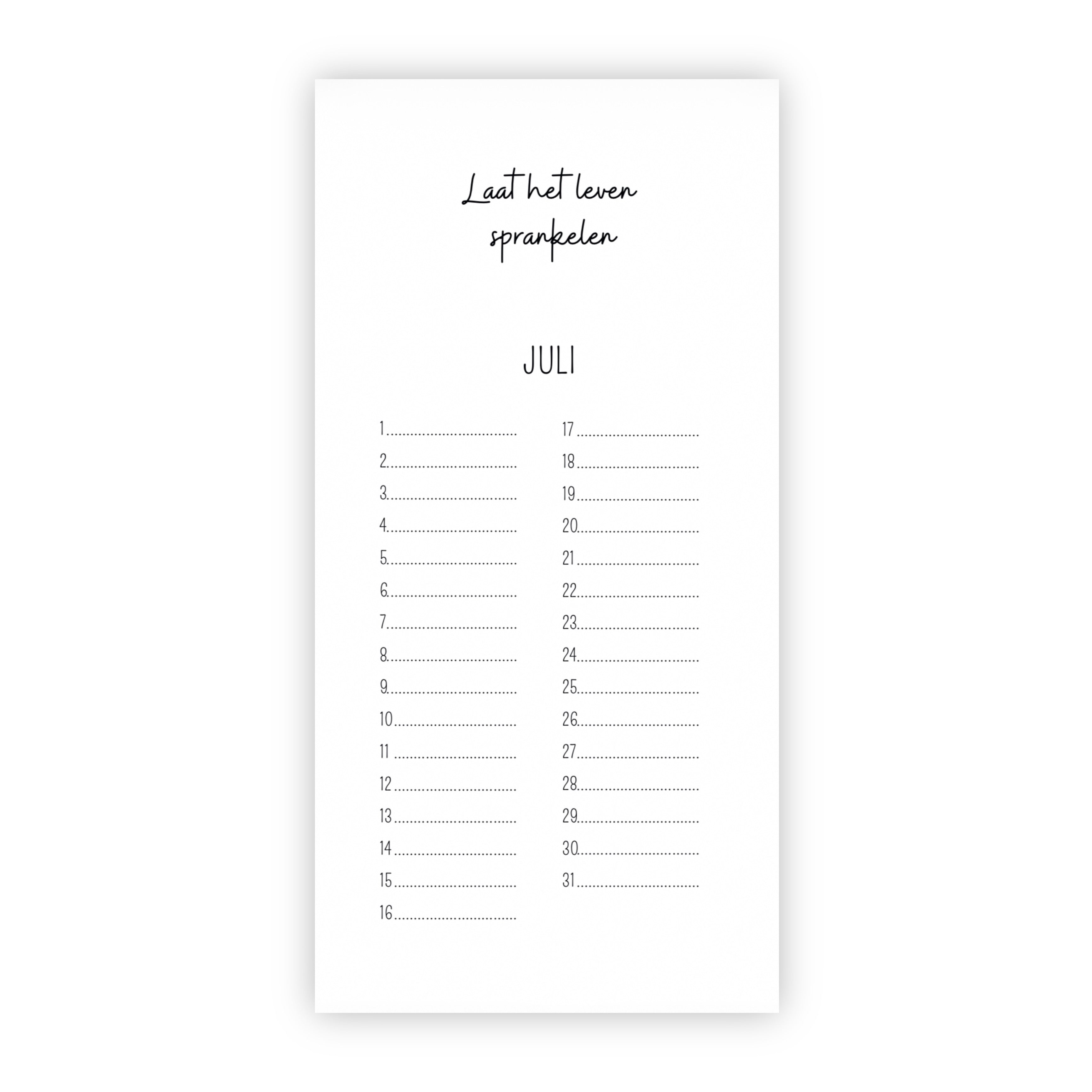 Verjaardagskalender | Taart, slingers en een lach