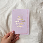 Wenskaart | Hugs kisses and sweet birthday wishes