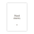 Dubbele wenskaart | Mooi mens