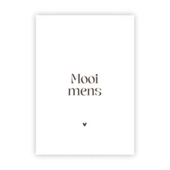 Dubbele wenskaart | Mooi mens