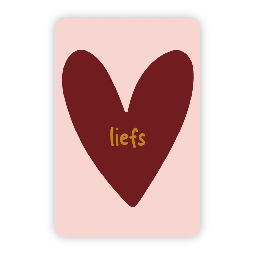 Wenskaart | Liefs goudfolie