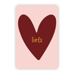 Wenskaart | Liefs goudfolie