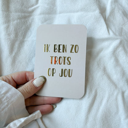 Minikaarten | Set van 20 met goudfolie