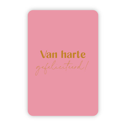 Wenskaarten | Set van 10 verjaardagskaarten met goudfolie
