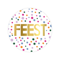 Cadeaustickers | Feest 10 stuks goudfolie