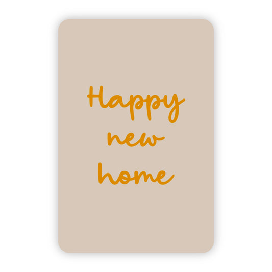 Minikaart | Happy new home goudfolie