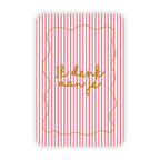 Wenskaarten | Set van 20 met goudfolie | Streepjescollectie